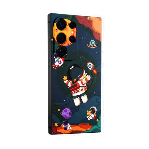WOFOLE Astronaut Phone Case for Samsung Galaxy S23 Ultra Case for Boys Girls Cute Cartoon Rocket Design Aesthetic Shockproof Designer Cool Compatible with Samsung Galaxy S23 Ultra