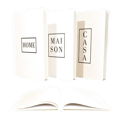 MOD MOGUL Linen Neutral Coffee Table Books Set of 3,Fashion Designer Hardcover Blank Book Stack, Modern Decorative Books for Home Decor XL Coffee Table Decoration Books - Stylish Display Books