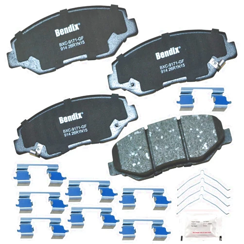 Bendix Priority1 CFC914 Ceramic Front Brake Pads for Acura ILX 2015-2013, Honda Accord 2017-2003, Civic 2021-2012, CR-V 2006-2002, CR-V 2016-2012, CR-Z 2016, Element 2011-2003, Fit 2014-2013