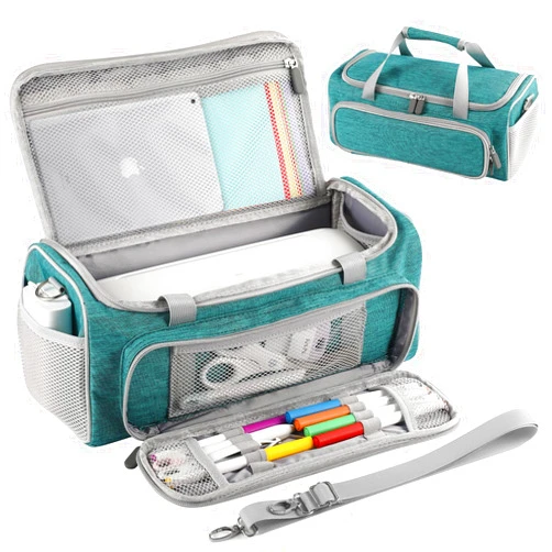 LEFOR·Z Carrying Case Compatible with Cricut Joy Xtra Smart Cutting Machine,Protable Storage Bag with Shoulder Strap Compatible for Cricut Joy Xtra Accessories,Cricut Tools,Green