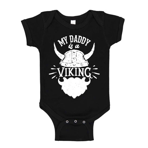 The Shirt Den My Daddy is A Viking Baby Bodysuit/Toddler T-Shirt Clothing Gift