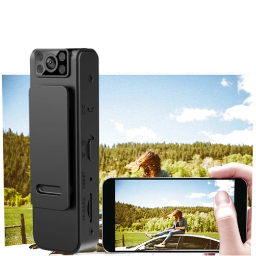 CQCYD Portable Magnetic Back Clip Camera WiFi Audio and Video Recorder Infrared Night Vision HD 1080P Circular Video Body Camera Support 128G Suitable for Outdoor Sports Camera #USA Black