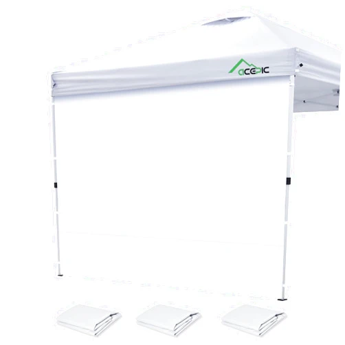 Acepic Instant Canopy Tent Sidewalls for 10x10 Pop Up Canopy 200D,Zip Links，3PCS Sidewalls, White(3PCS Sidewall Only, Canopy Tent NOT Included)