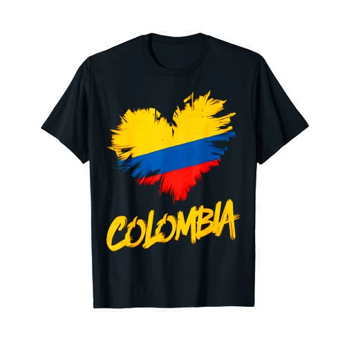 Colombian Gifts Colombia Heart Flag T-Shirt