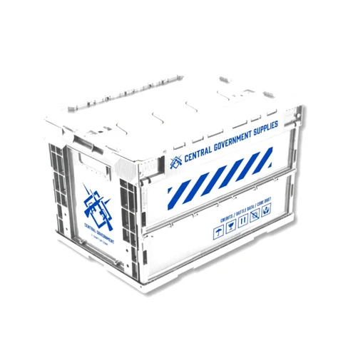 Algernon Product NIKKE Container Box 01, Approx. 20.9 x 14.4 x 13.1 inches (530 x 366 x 334 mm), Made of PP+LDPE