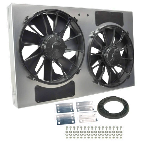 Derale Performance 16838 Gray/Black High Output Dual Radiator Fan