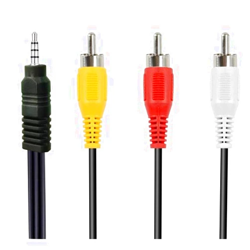 SGElectronix Auxualiry to RCA Camcorder A/V Audio Video Output Cable, 3 RCA to 3.5mm A/V Input Adapter Cord Replacement for Sony TV, TCL TV (5FT)