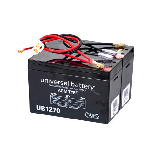 AlveyTech 24 Volt Battery Pack for Razor E300 & E325 Scooter (7 Ah, Versions 11 and 13+) - Replacement Rechargeable SLA/AGM, Set of x2 (12V) Batteries with Wiring Harness, Electric Bike Power Parts