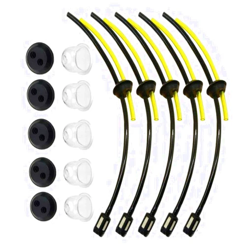 NyZyL 5Sets Fuel Filter Pipes Fuel Hose Seal Hedge for Str-im-mer Trimmer Brush Cutter Rubber Grommet Seals Primers Bulbs
