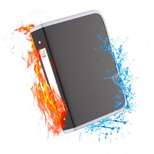 BALAPERI 3 Ring Binder 1.5 Inch,Fireproof Round Ring Binder with Zipper,Holds 375 Sheets for 8.5