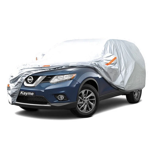 Kayme SUV Car Covers for Automobiles Waterproof All Weather Sun Uv Rain Protection with Zipper Mirror Pocket Fit Nissan Rogue, Volvo Xc60, Toyota Venza/Rav4, porsche macan Etc (182 to 190 Inch) YL