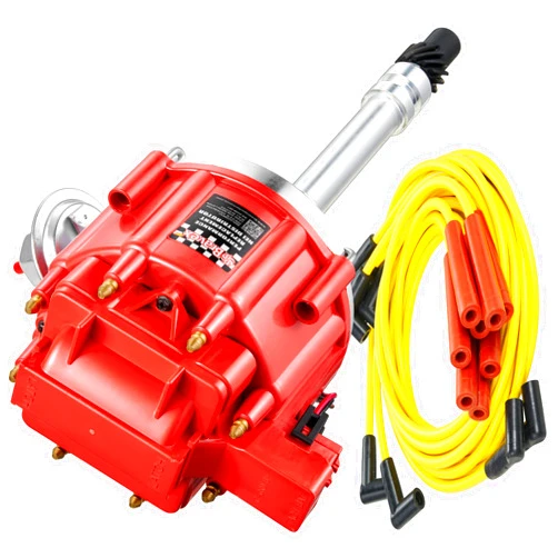 Voltstorm HEI Distributor 65K Coil with Spark Plug Wires 9000RPM, HEI Distributor for Chevy 350 Replacement for SBC BBC GM 283 305 307 327 400 454 Small/Big Blocks V8