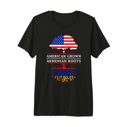 Family Heritage Gifts American Grown Armenian Roots - Armenia Premium Tri-Blend T-Shirt