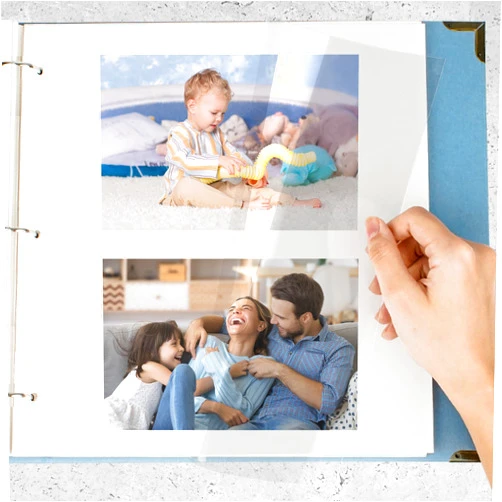 Vienrose Photo Album Page Refill for 3 Ring Binder, Photo Album Self Adhesive Pages, Photo Albums Pages Fit 2x3 4x6 5x7 8x10 Photo or Recipe Cards