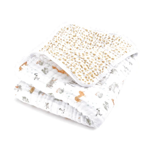 aden + anais Essentials Dream Blanket, Muslin Baby Blankets for Girls & Boys, Ideal Lightweight Newborn Nursery & Crib Blanket, Unisex Toddler & Infant Bedding, Shower & Registry Gift, Giraffe Safari