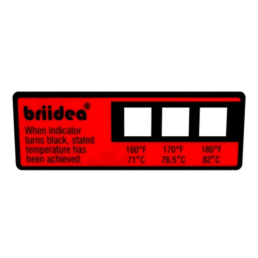 Briidea Dishwasher Temperature Labels, Briidea Temperature Label for Dishwashers, 3-Temp 160°F/71℃, 170°F/76.5℃, 180°F/82℃, Pack of 24 Labels