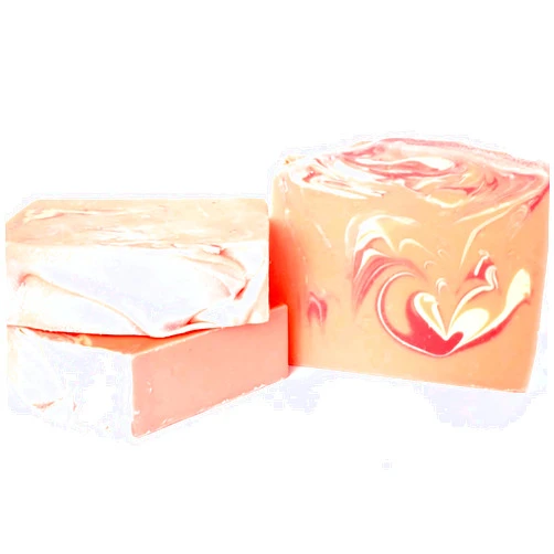 Handmade PINK PEONY Goat Milk Soap is a soft scent of Florals, Casis, Bergamont, Lemon, Rhodendenron, Honey, Peony and Musk. A 5 oz Body Bar handmade in the USA with Organic and Food Grade Ingredients.