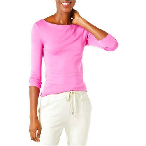 Amazon Essentials Women's Slim-Fit 3/4 Sleeve Boat Neck T-Shirt