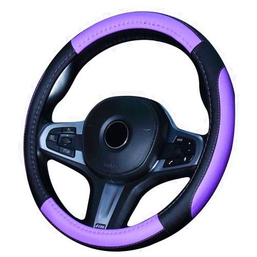 Mayco Bell Car Steering Wheel Cover 15 inch Comfort Durability Safety (Purple)
