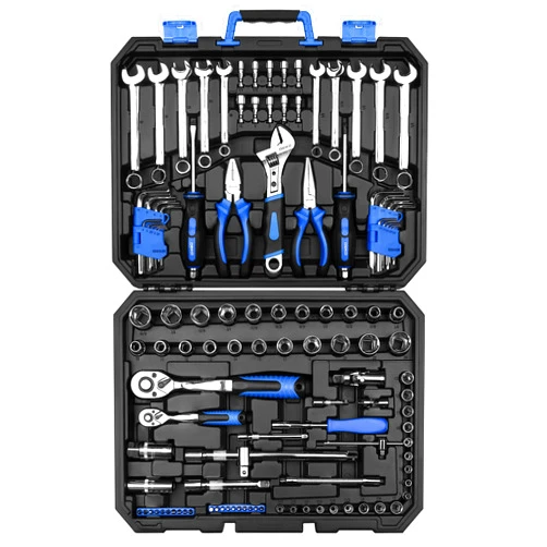 DEKOPRO 118 Piece Tool Kit Professional Auto Repair Tool Set Combination Package Socket Wrench with Most Useful Mechanics Tools