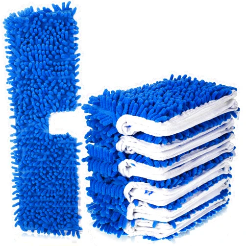 Chengu 6 Pieces Microfiber Flip Mop Refills Replacement Heads Double Sided Cleaning Pads Machine Washable Mop for Dry and Wet Kitchen Home Use