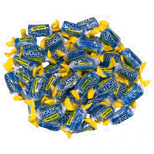 CandyKrave Jolly Rancher Premium Flavored Hard Candy - Individually Wrapped - Bulk Candy Bag - Long-Lasting Fruit Flavor Delight - Resealable Bag (1 Pound, Blue Raspberry)