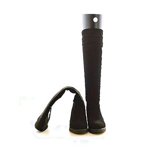XUMIN 2Pairs Black Plastic Thicken Long Boot Shapers Form Inserts Tall Short Boots Automatic Stand Support Holder Hanger for Women Boots Shoes(14inch/36cm)