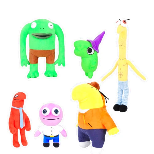 Mukorolee Smiling Friend Plush Toy, Soft Stuffed Animal Monster Figure Doll, Cotton Plush Pillow Movie Fans Favors Preferred Gifts for Kids Children Toddler Birthday Party (6pcs-Set)