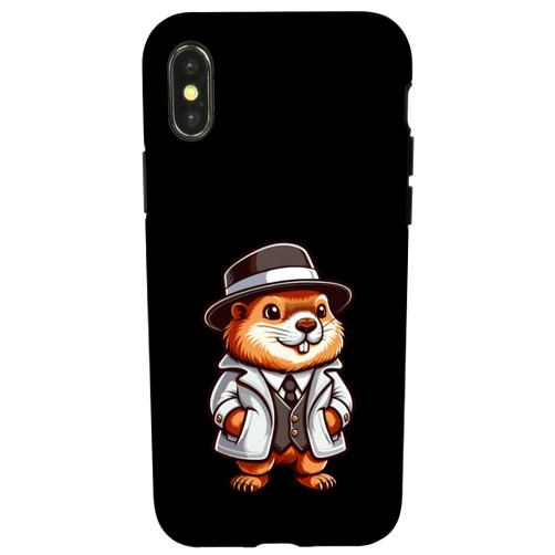 Groundhog Day Classic Fun iPhone X/XS Groundhog Day Dapper Gentleman Look Case