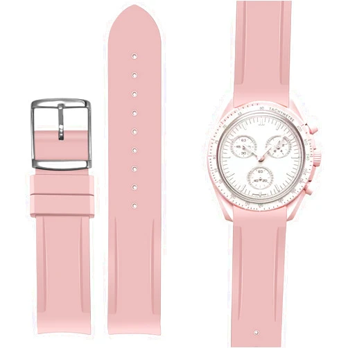 Korlexchi Silicone Watchband for Moonswatch for Men and Women, Watch Strap for Omega X for Swatch for Speedmaster