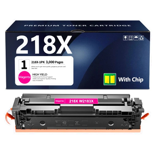 MYWEET 218X Magenta Toner Cartridges with CHIP 1 Pack High Yield Replacement for HP 218X W2183X Toner Cartridge Color Pro 3201dw MFP 3301cdw 3301fdw 3301sdw Printer