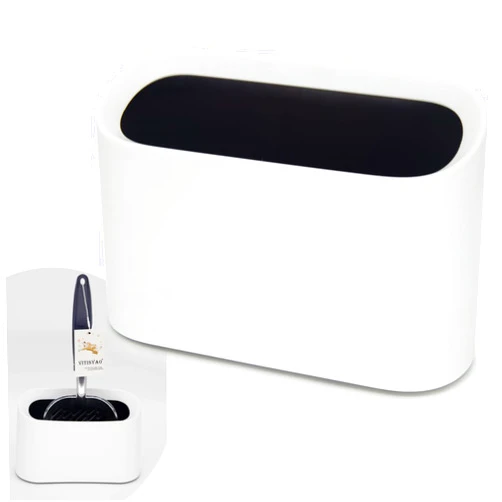 Vitisyao Universal Cat Litter Scoop Holder, Scoop Caddy Works with Most Cat Litter Scoops, Small Trash Can (Litter Scoop Not Included) (White)