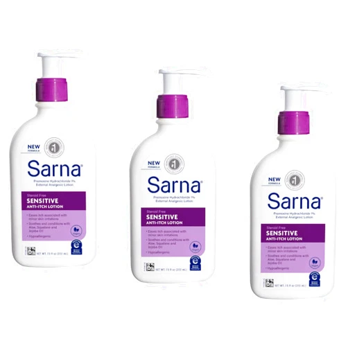 GLAXO SMITHKLINE CONSUMER Sarna Sensitive Anti-Itch Lotion, 7.5 oz (Pack of 3)