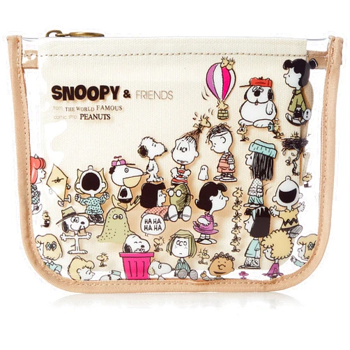SNOOPY Women's Snoopy Flat Pouch - Cosmetic & Travel Pouch for Small Items, Makeup - One Size (SPZ-2631)