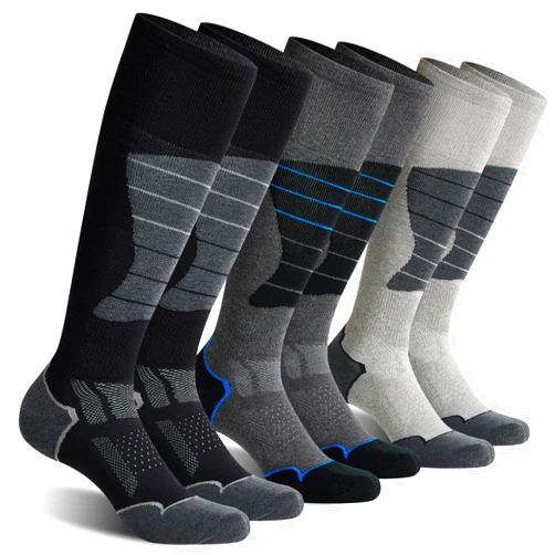 CS CELERSPORT 2/3/4 Pack Ski Socks for Men and Women Skiing, Snowboarding, Winter Performance Socks