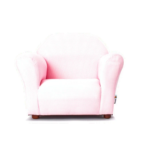 Keet Roundy Kid's Chair Gingham Kids Chair, Comfortable and Durable Kids Chair, Kids Armchair Easy to Coordinate, Kids Bedroom Chair, Comfy, Ages 2-5 Years, Kid Sofa Chair