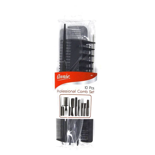 Annie Professional Comb Set 10Ct Black