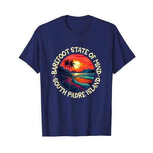 Funny Beach Sayings Quotes for Summer Tees & Gifts South Padre Island Beach Barefoot Funny Beach Sayings T-Shirt