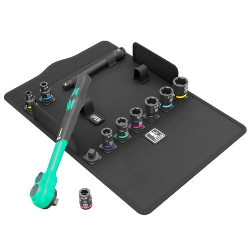 WERA - 05005531001-8100 SB 13 Zyklop Comfort Ratchet Set, reversing Lever, 3/8