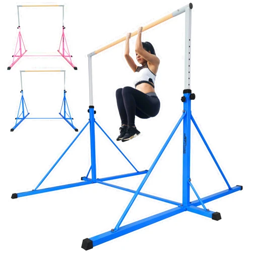 Seliyoo Senior Gymnastics Bar,Gymnastic Horizontal Bar,Gymnastics Training Bar For Kids ,6FT Width 7.2 FT Base Length ,Height Adjustable 49.2
