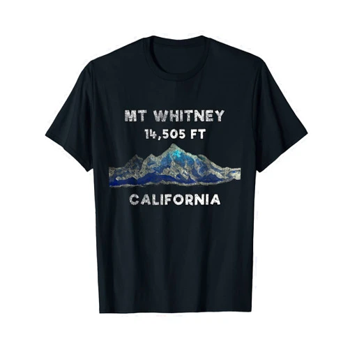 Mount Whitney California Mountain Scenery Shirts Mount Whitney Shirt with Mountain Scene - Mt Whitney Shirt T-Shirt