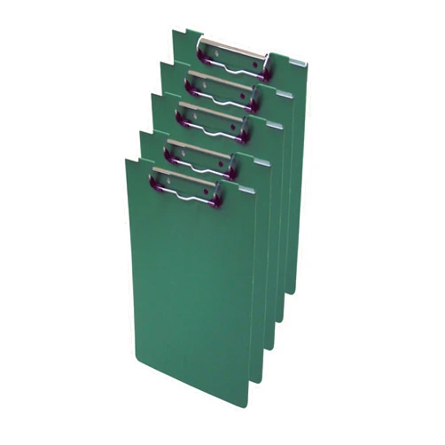 Omnimed 203913-5GR Over-The-Bed Poly Clipboard, Green, Pack of 5
