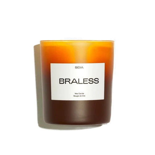 SIDIA - Braless Natural Candle (Bamboo, Amber, Guaiac Wood) | Luxury Clean Beauty + Non-Toxic Fragrance (8 oz | 240 g)