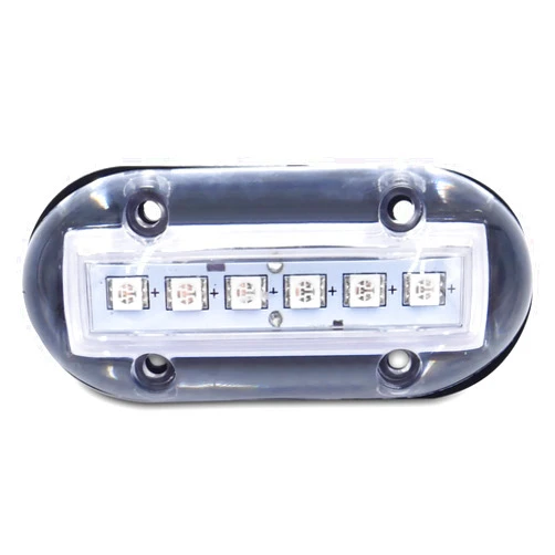 T-H Marine LED Underwater Boat Light - High-Intensity Surface Mount Waterproof Lighting - Use Above or Below Water - Multi-Purpose Use and Low Power Draw - Blue