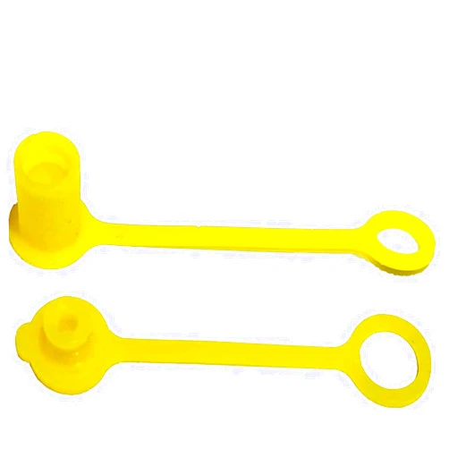 Homasky AuPro 1/4 Gas Port Plug and Dust Cap 1/4In Quick Disconnect Connect Propane Natural LP, Yellow, 3/8In