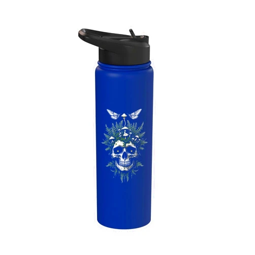 Mystic Forest Goblincore Moth Aesthetic Goblincore Cottagecore Fairycore Skull Stainless Steel Insulated Water Bottle