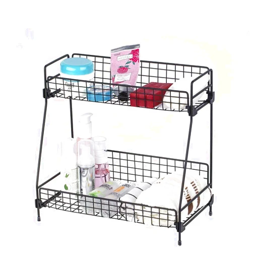 SOAMOEU 2 Layer Bathroom Storage Countertop, Spice Rack Counter Storage Cabinet, Skin Care Product Storage Cabinet, Bathroom/Kitchen/Living Room/Office Storage Cabinet