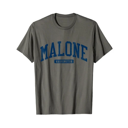 Jim Shorts - Malone Washington T-shirts & Tees Malone Washington WA College University Style Blue T-Shirt
