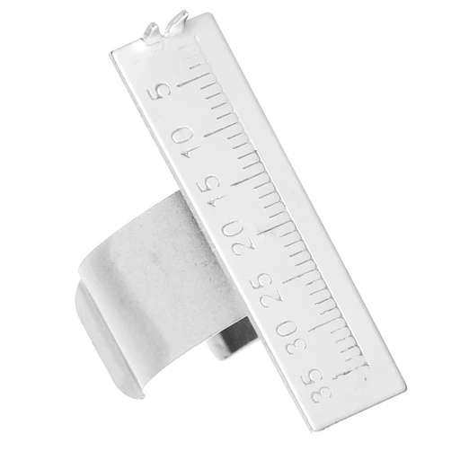 Artibetter 1pc Endodontic Measuring Ring Endo Measuring Ring File Finger Ruler Endodontic File Ruler Stainless Steel Ring Ruler Dentist Instruments