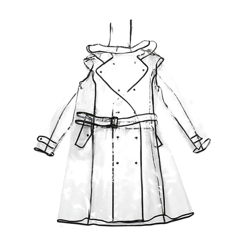 XUJIQI Waterproof Portable Raincoat, Rain Coats for Women Clear Reusable Rain Resistant Poncho with Hoods and Belt for Rain Jacket Outwear, Festivals, Outdoors